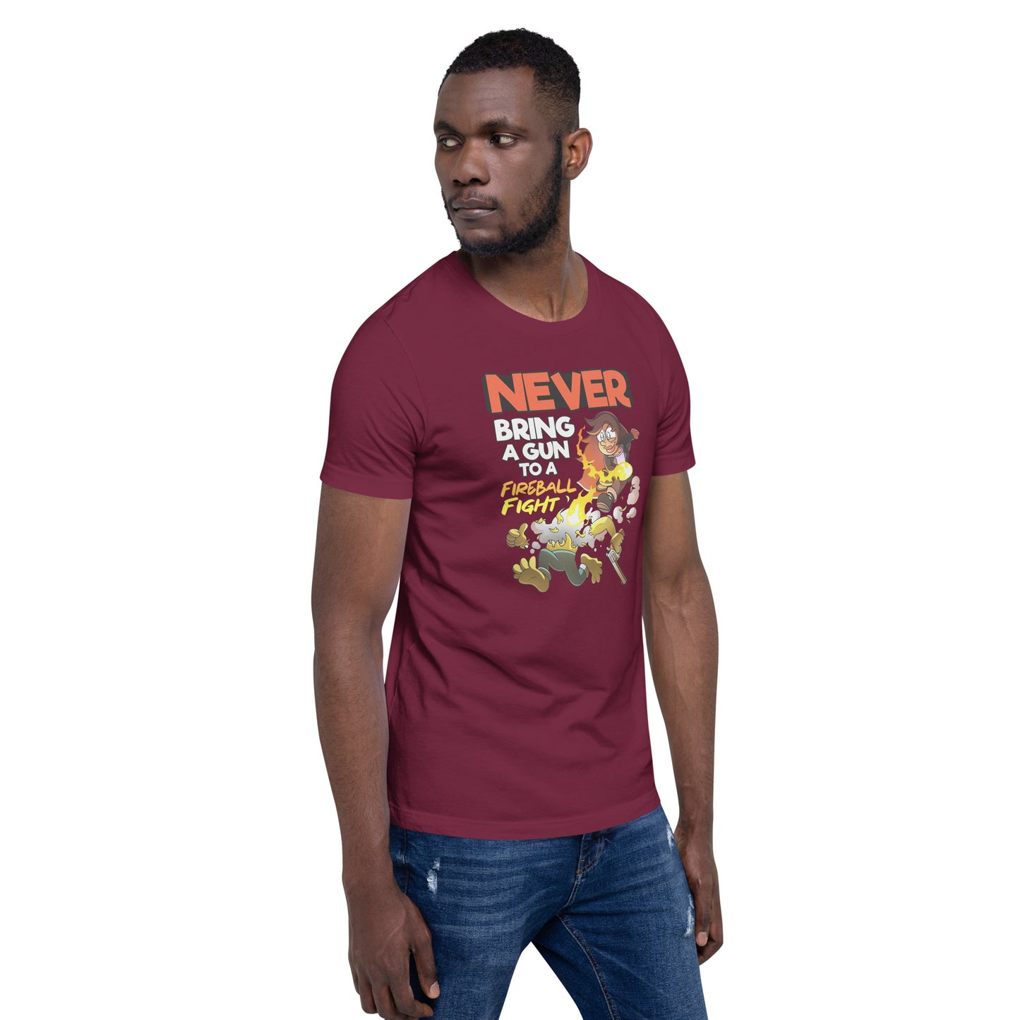 Never bring a gun to a fireball fight | The New York GM Unisex t-shirt