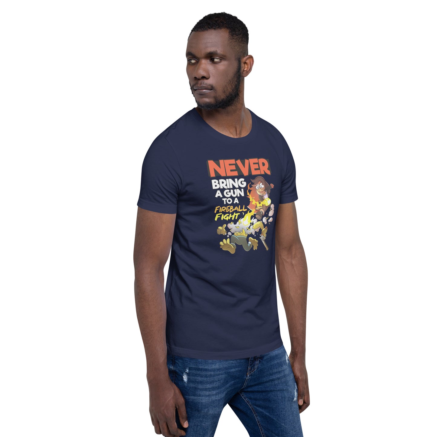 Never bring a gun to a fireball fight | The New York GM Unisex t-shirt