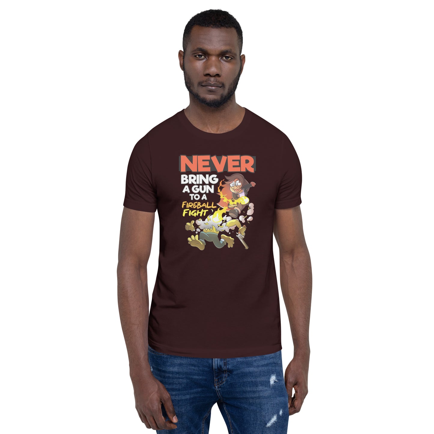 Never bring a gun to a fireball fight | The New York GM Unisex t-shirt