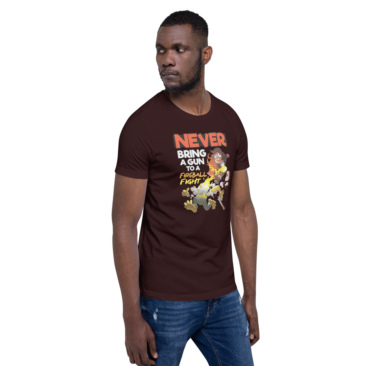 Never bring a gun to a fireball fight | The New York GM Unisex t-shirt