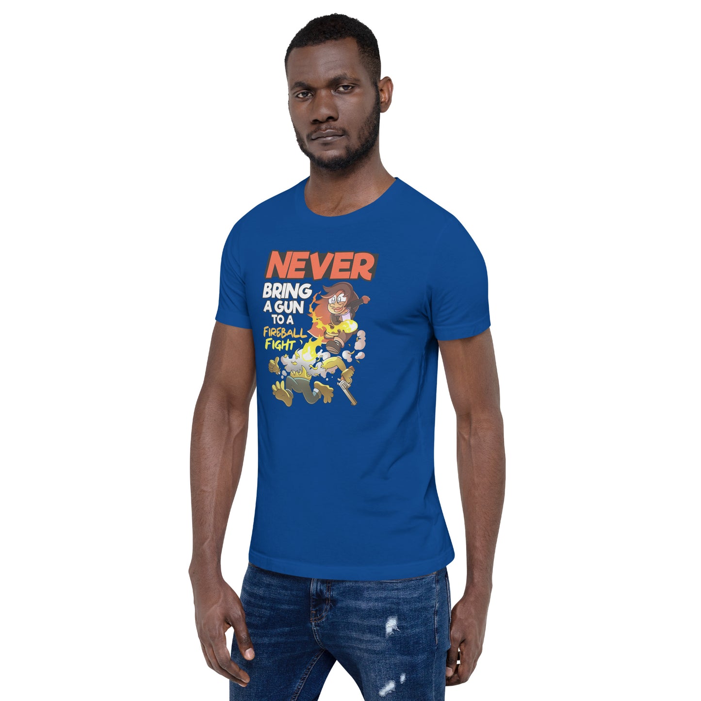 Never bring a gun to a fireball fight | The New York GM Unisex t-shirt