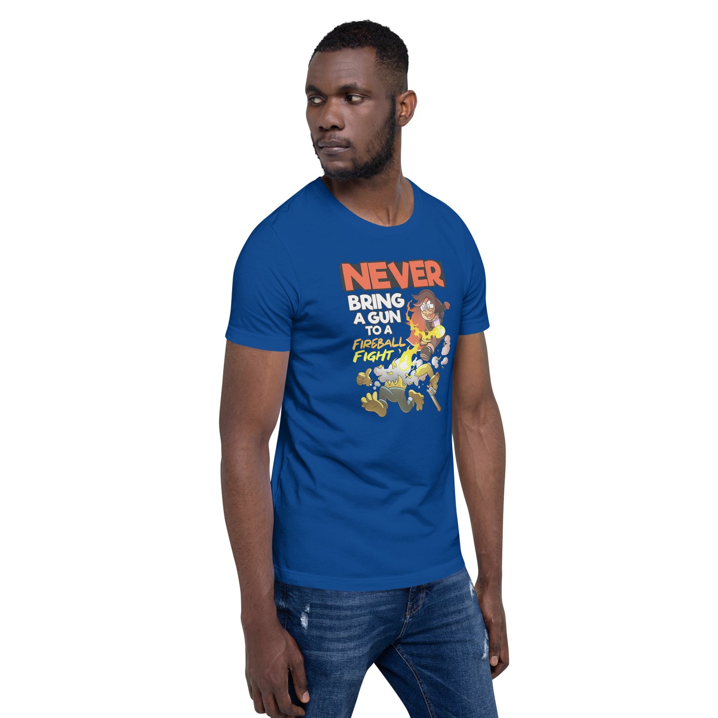 Never bring a gun to a fireball fight | The New York GM Unisex t-shirt