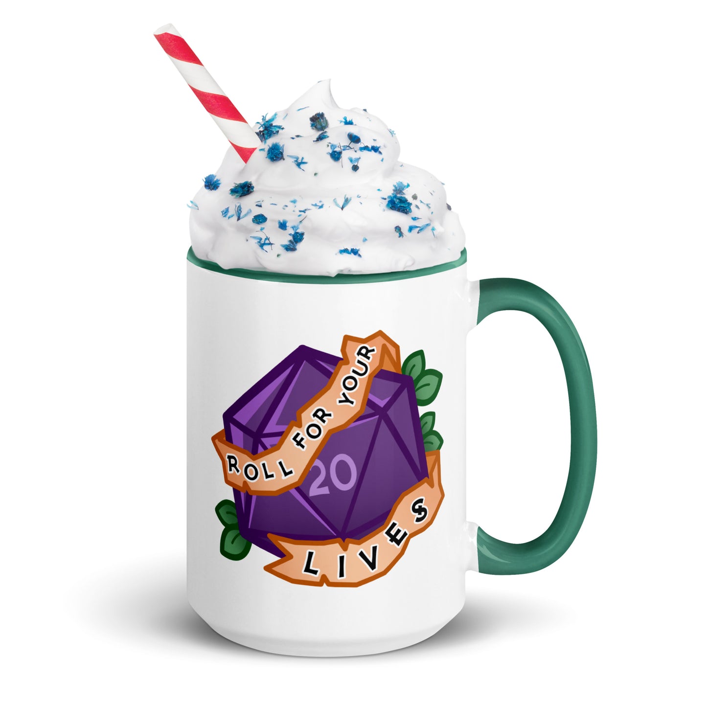 Roll for Your Lives Mug with Color Inside